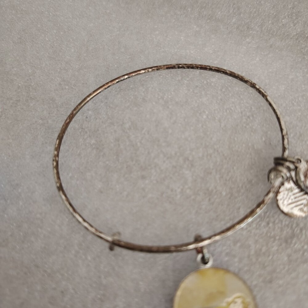 Alex and Ani Skeleton Key Silver Charm Bracelet Bangle 165 - Picture 2 of 3